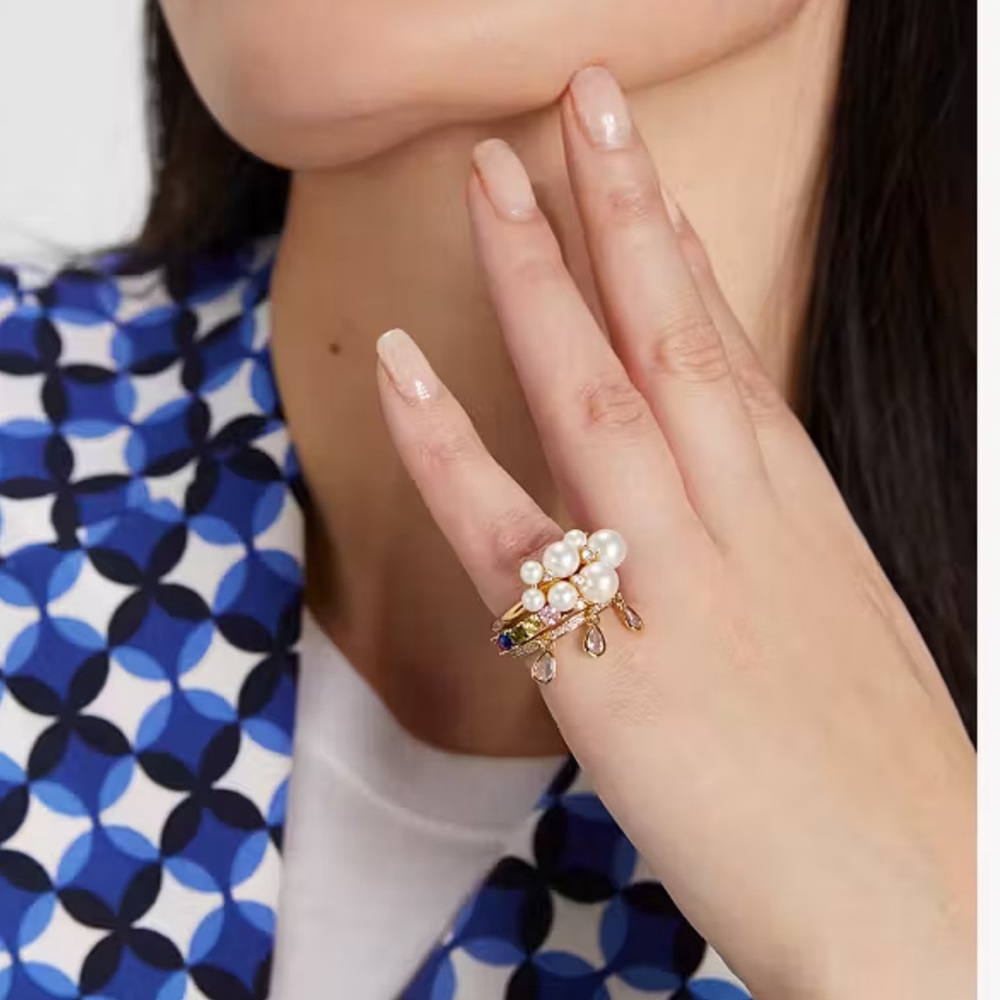 $99 Kate Spade Rain Or Shine Stacking Ring Set size 7 - Picture 2 of 7